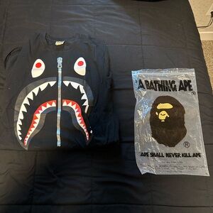Bape men’s Black Shark Face Hoodie